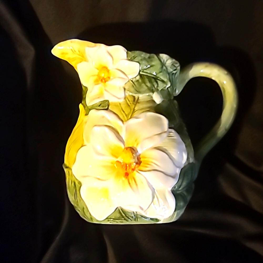 Majorca  style pitcher  8 in tall